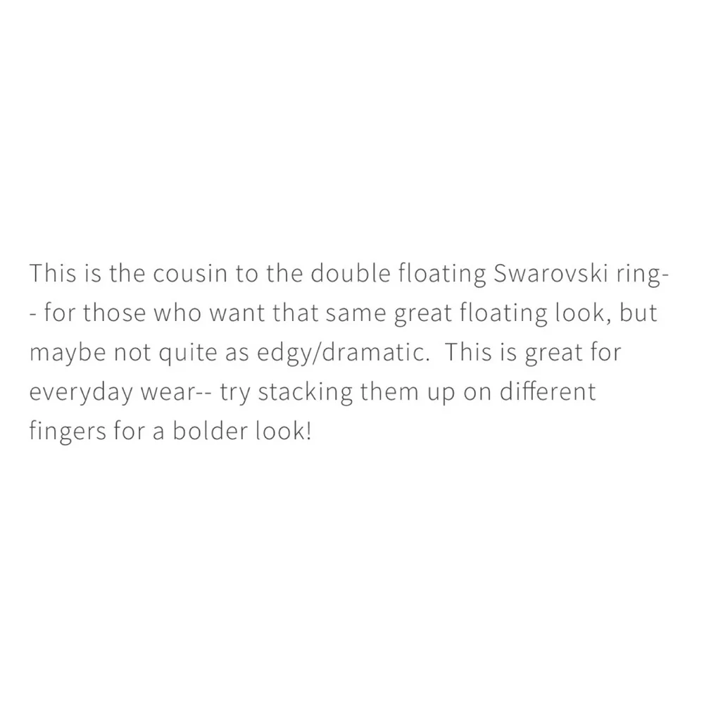 🆕 Skinny Style Swarovski Floating Horseshoe‎ Ring